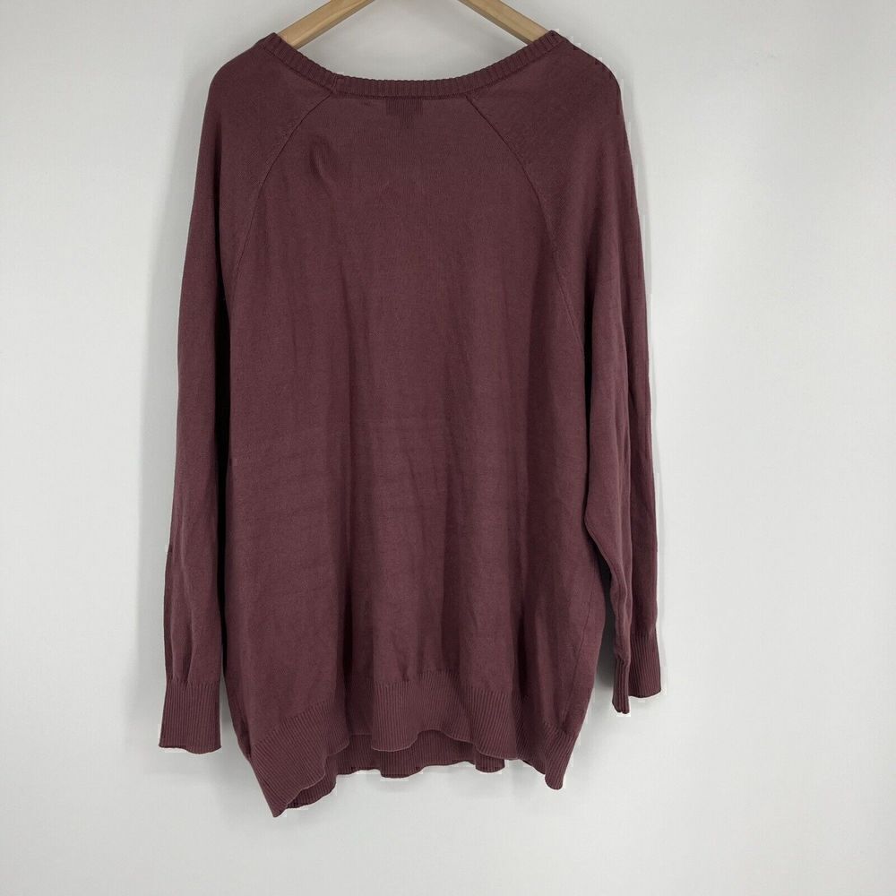 Torrid Sweater Size 3 Womens Mauve Embellished Faux Pearls Star Raglan Sleeve - Picture 5 of 7